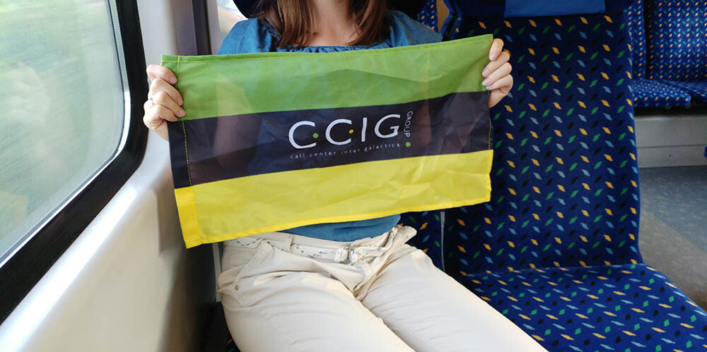 CCIG Akcja Flaga 2017 - flaga w pociagu